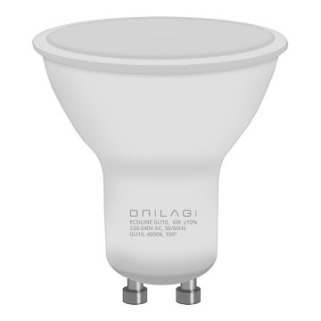Lâmpada LED ECOLINE GU10/6W/230V 4000K - Brilagi