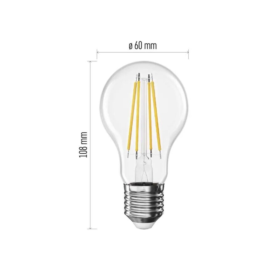 Lâmpada LED FILAMENT A60 E27/3,8W/230V 4000K