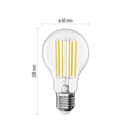Lâmpada LED FILAMENT A60 E27/7,2W/230V 4000K