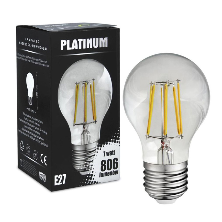 Lâmpada LED FILAMENT A60 E27/7W/230V 3000K