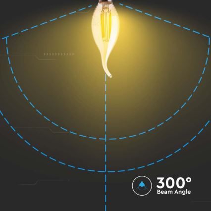 Lâmpada LED FILAMENT AMBER E14/4W/230V 2200K