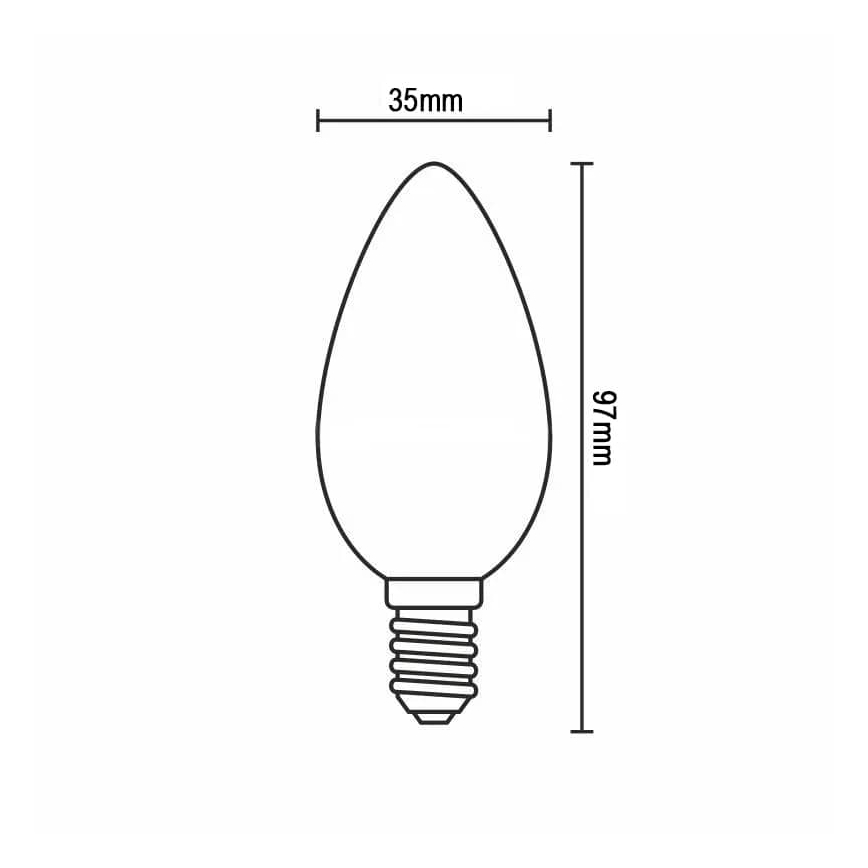 Lâmpada LED FILAMENT C35 E14/4W/230V 4000K