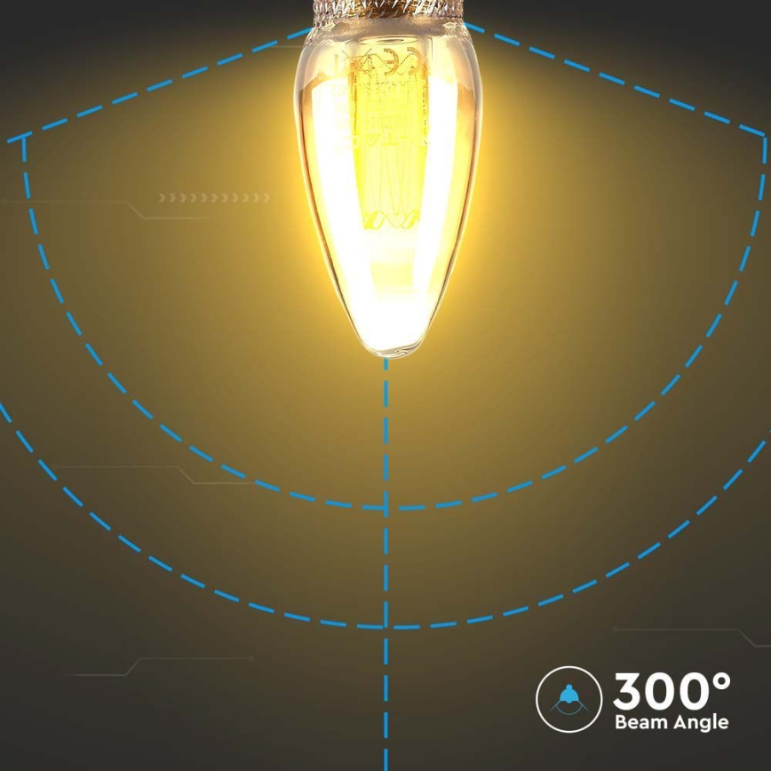 Lâmpada LED FILAMENT E14/2W/230V 1800K Art Edition