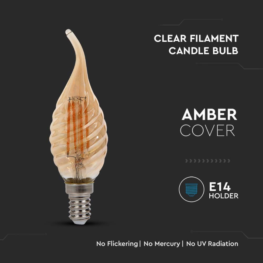 Lâmpada LED FILAMENT E14/4W/230V 2200K