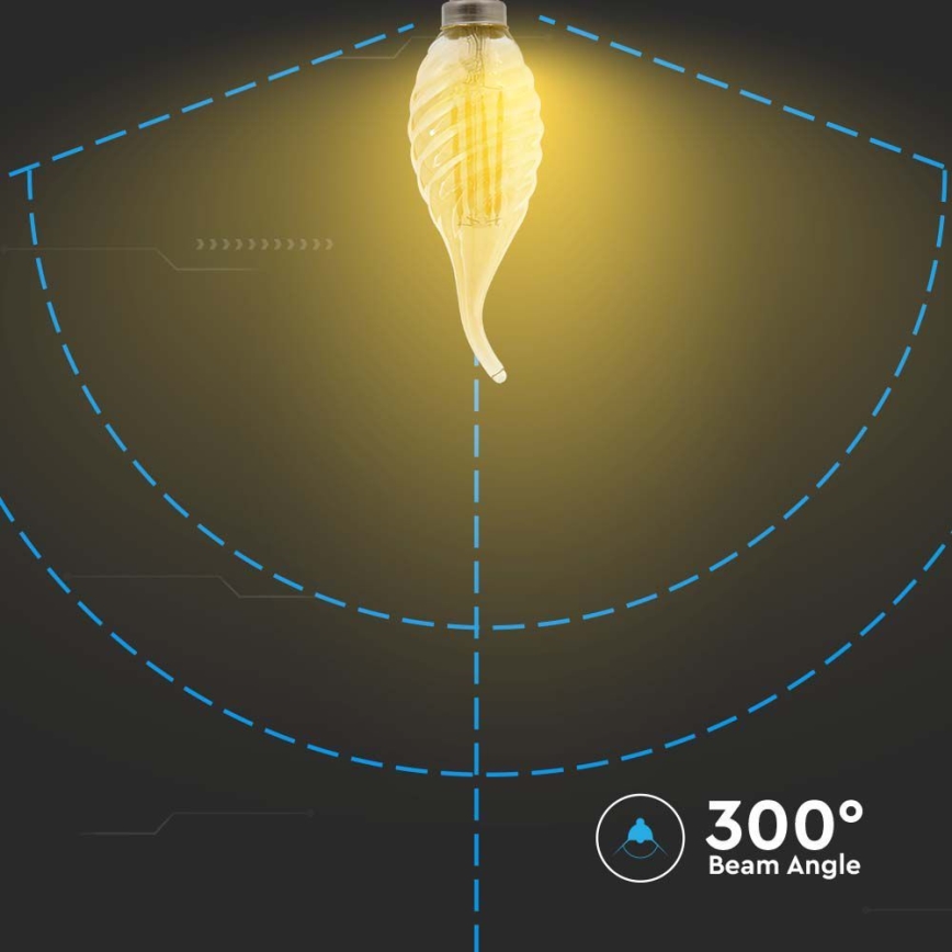 Lâmpada LED FILAMENT E14/4W/230V 2200K
