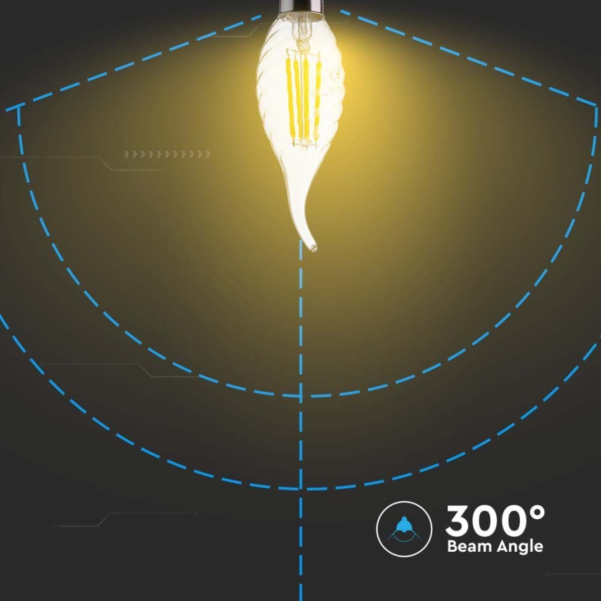 Lâmpada LED FILAMENT E14/4W/230V 4000K