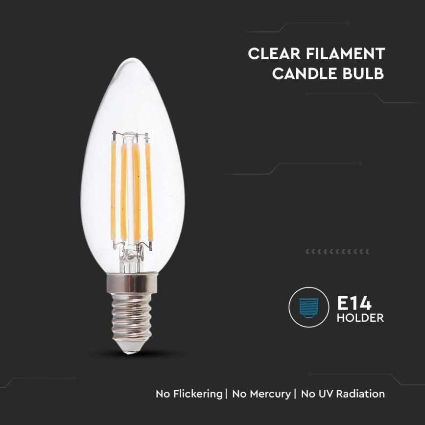 Lâmpada LED FILAMENT E14/4W/230V 6500K