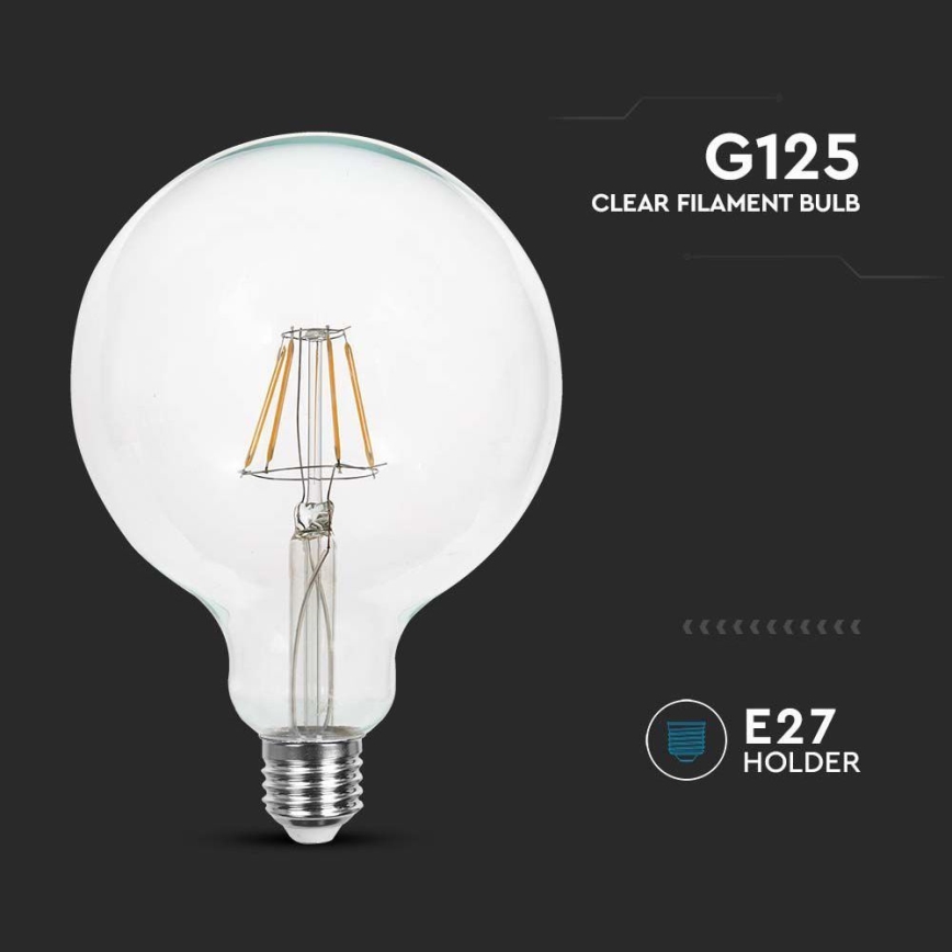 Lâmpada LED FILAMENT G125 E27/10W/230V 4000K