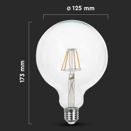 Lâmpada LED FILAMENT G125 E27/10W/230V 4000K