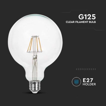 Lâmpada LED FILAMENT G125 E27/10W/230V 6400K