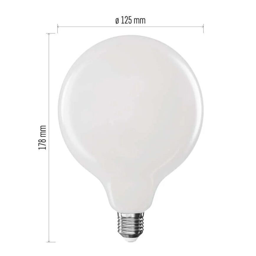 Lâmpada LED FILAMENT G125 E27/18W/230V 4000K