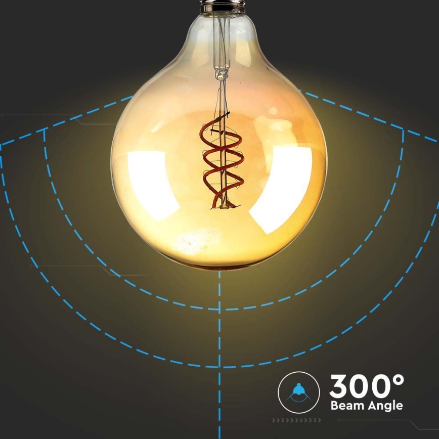 Lâmpada LED FILAMENT G125 E27/6W/230V 1800K