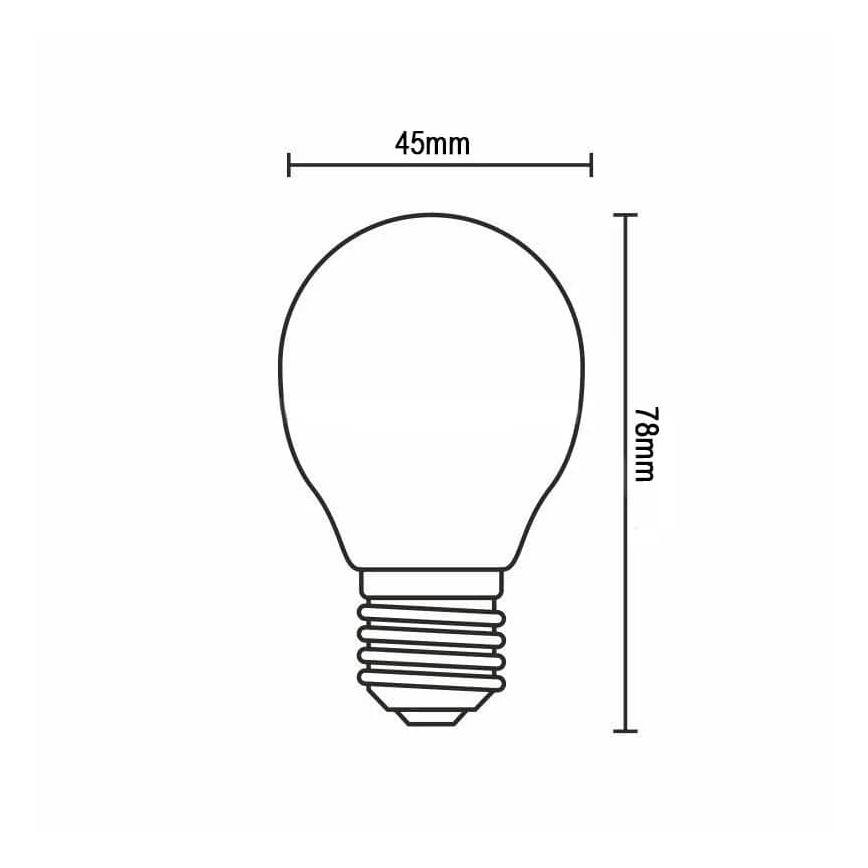 Lâmpada LED FILAMENT G45 E14/4W/230V 3000K