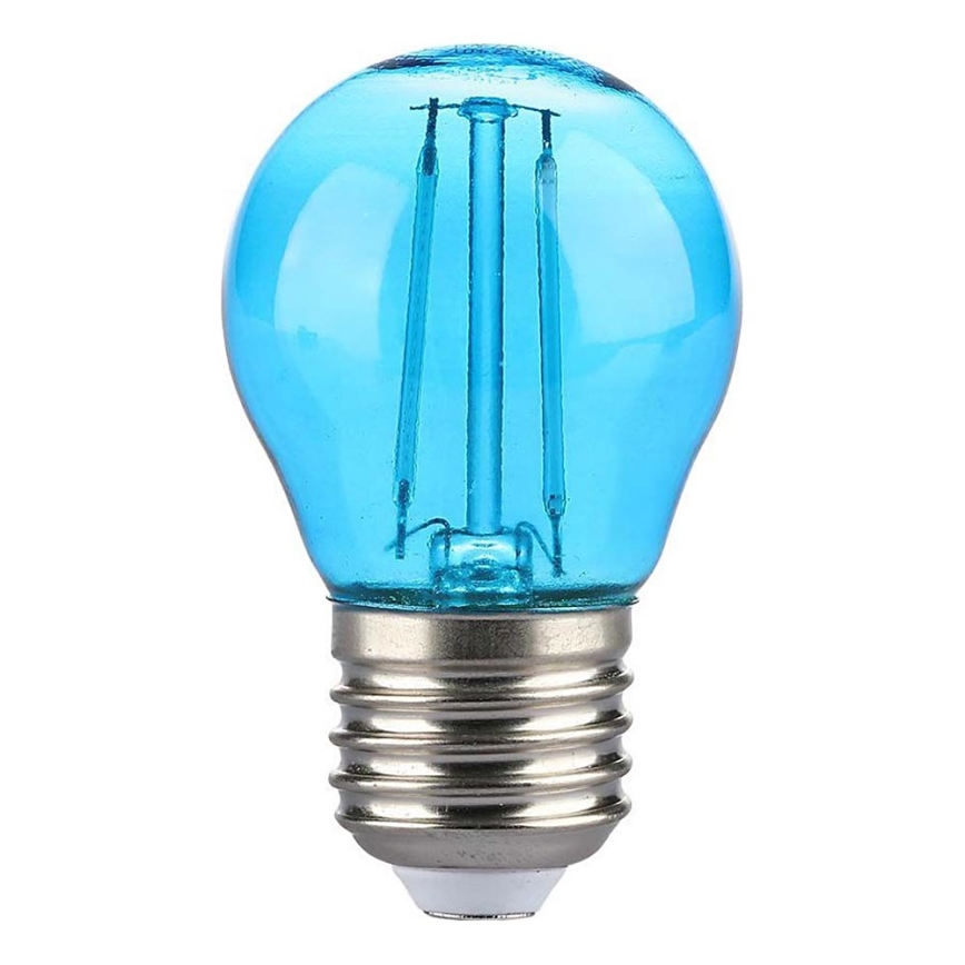 Lâmpada LED FILAMENT G45 E27/2W/230V azul