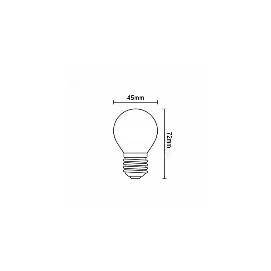 Lâmpada LED FILAMENT G45 E27/6W/230V 3000K