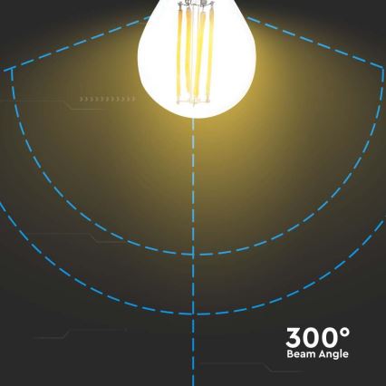 Lâmpada LED FILAMENT G45 E27/6W/230V 3000K