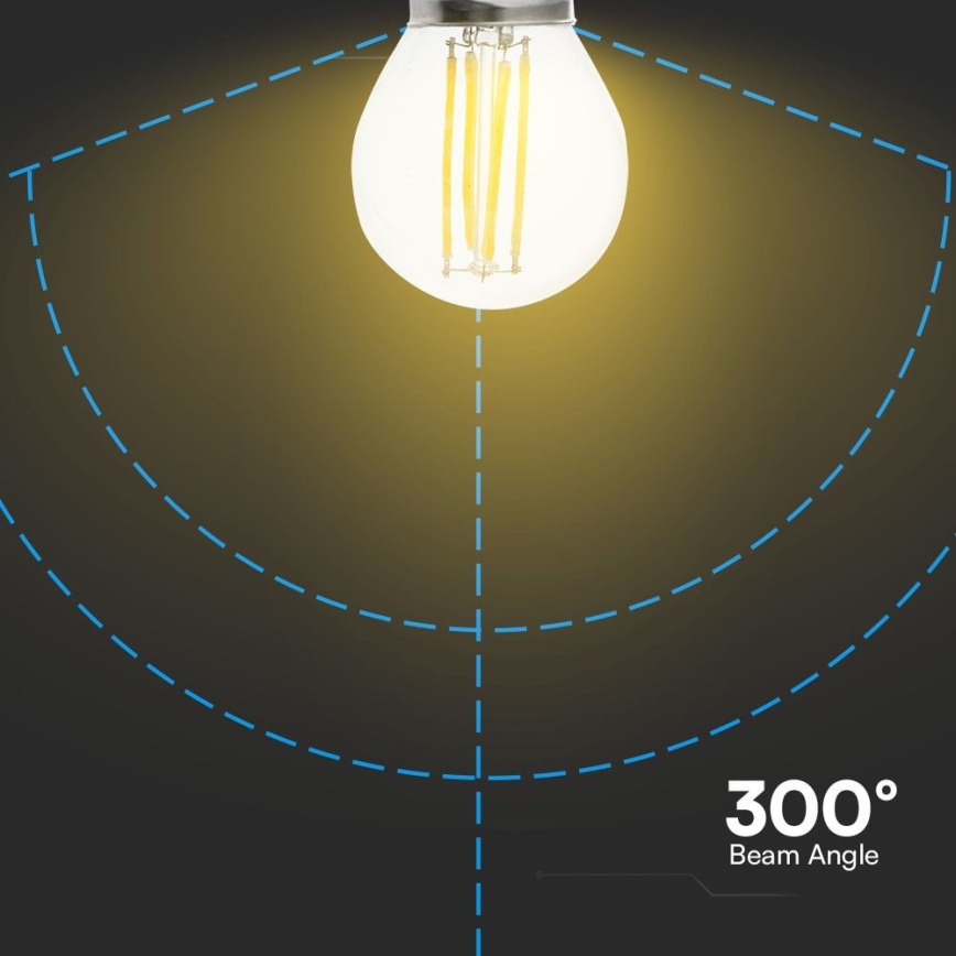 Lâmpada LED FILAMENT G45 E27/6W/230V 6500K