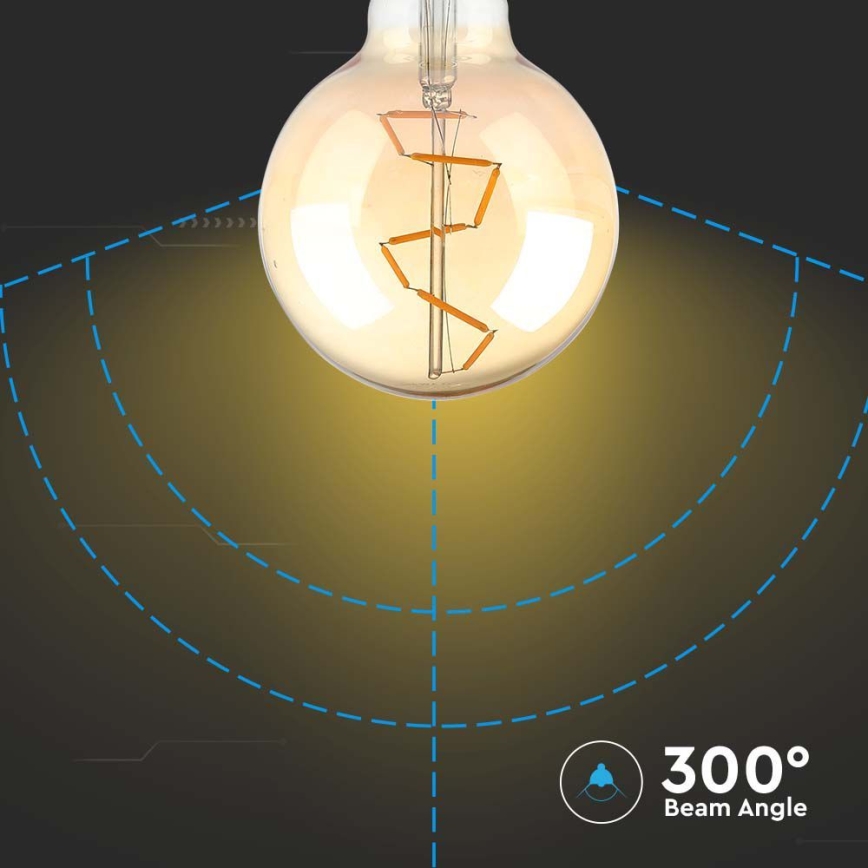 Lâmpada LED FILAMENT G95 E27/4W/230V 2200K
