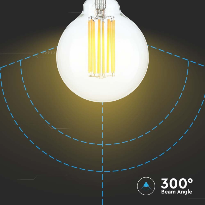 Lâmpada LED FILAMENT G95 E27/6W/230V 3000K