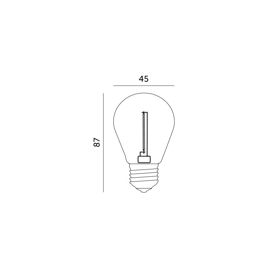 Lâmpada LED FILAMENT ST45 E27/1W/230V 2700K
