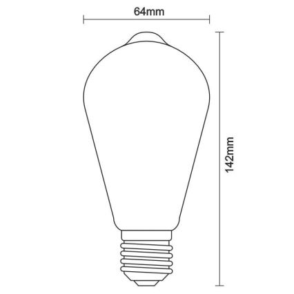 Lâmpada LED FILAMENT ST64 E27/12W/230V 3000K