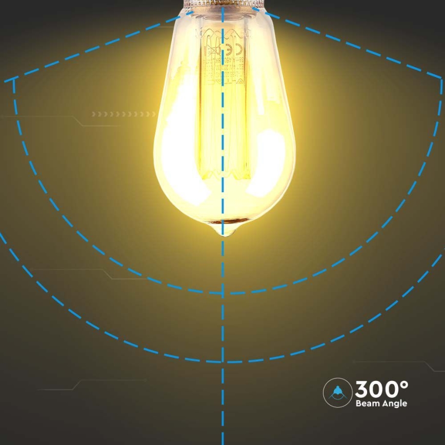Lâmpada LED FILAMENT ST64 E27/4W/230V 1800K Art Edition