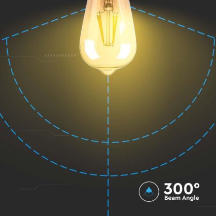 Lâmpada LED FILAMENT ST64 E27/4W/230V 2200K