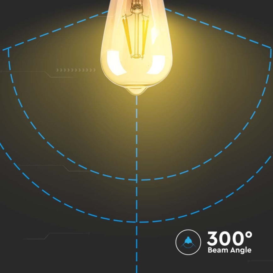 Lâmpada LED FILAMENT ST64 E27/4W/230V 2200K
