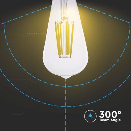 Lâmpada LED FILAMENT ST64 E27/4W/230V 3000K