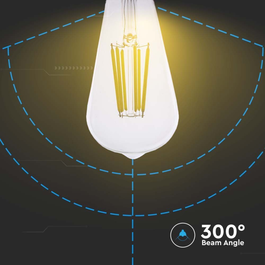 Lâmpada LED FILAMENT ST64 E27/4W/230V 3000K