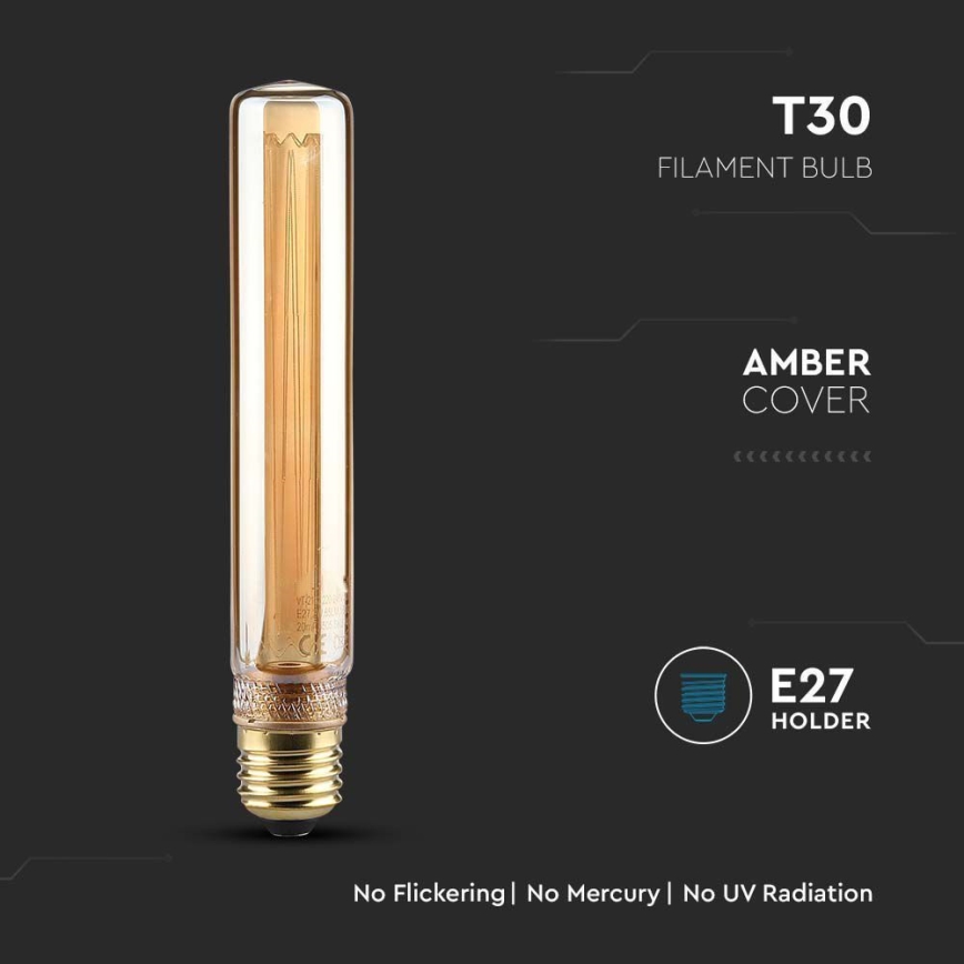 Lâmpada LED FILAMENT T30 E27/2W/230V 1800K Art Edition
