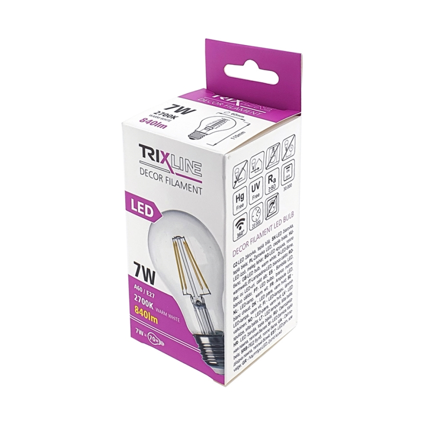 Lâmpada LED FILAMENT VINTAGE A60 E27/7W/230V 2700K