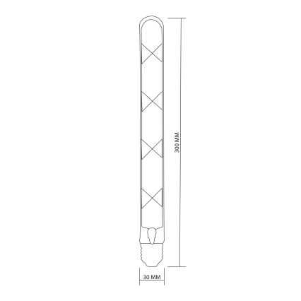 Lâmpada LED FILAMENT VINTAGE LED T30 E27/4,5W/230V 2700K