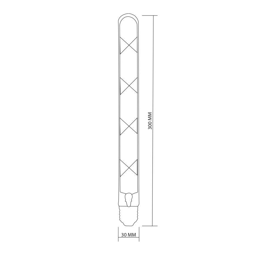 Lâmpada LED FILAMENT VINTAGE LED T30 E27/4,5W/230V 2700K