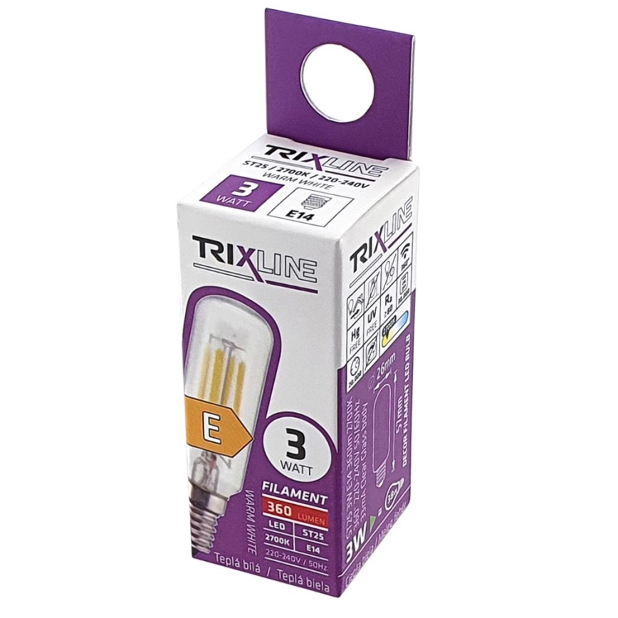 Lâmpada LED FILAMENT VINTAGE ST25 E14/3W/230V 2700K