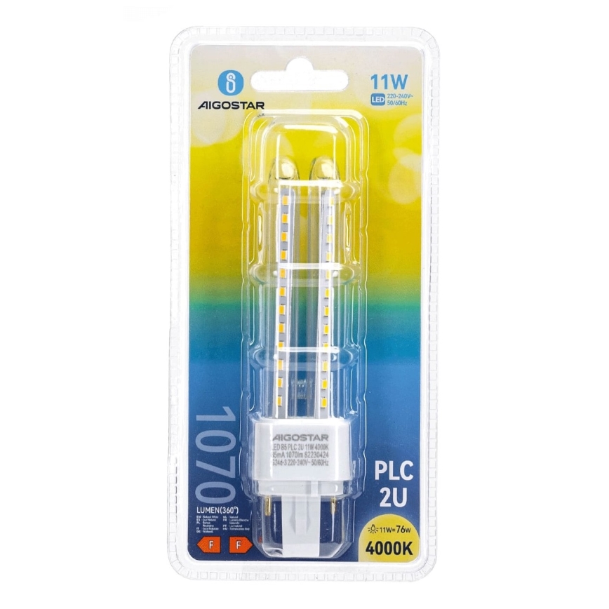 Lâmpada LED G24D-3/11W/230V 4000K - Aigostar