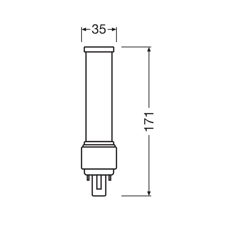 Lâmpada LED G24d-3/9W/230V 4000K - Osram