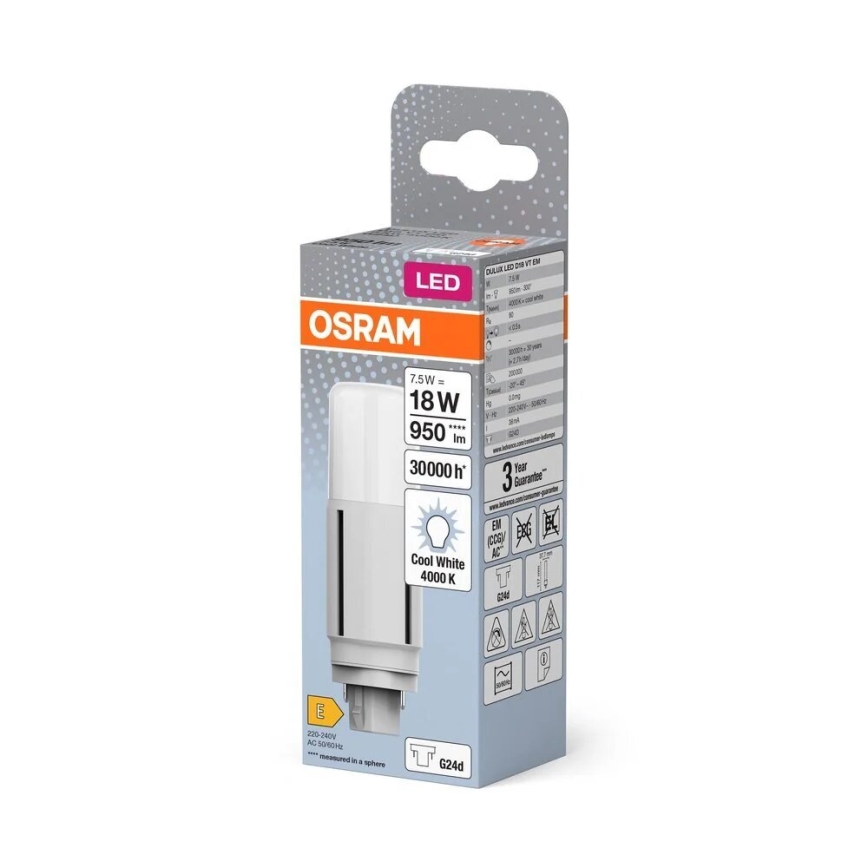 Lâmpada LED G24d/7,5W/230V 4000K - Osram