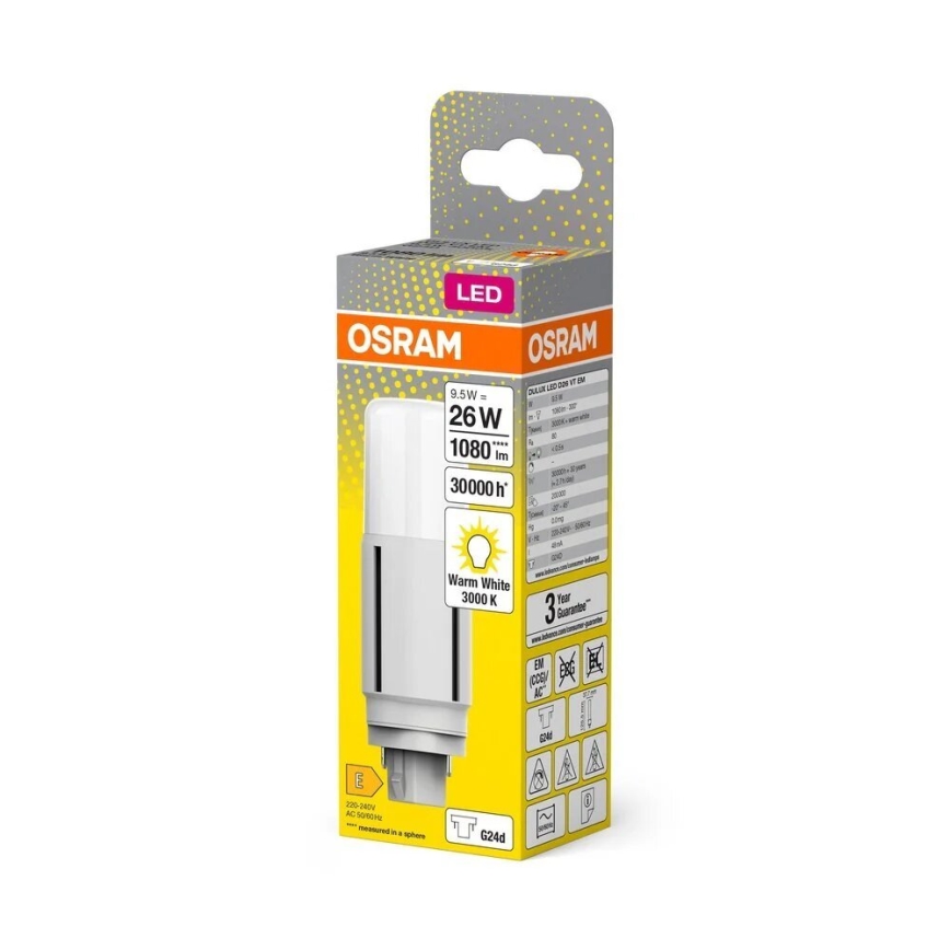 Lâmpada LED G24d/9,5W/230V 3000K - Osram