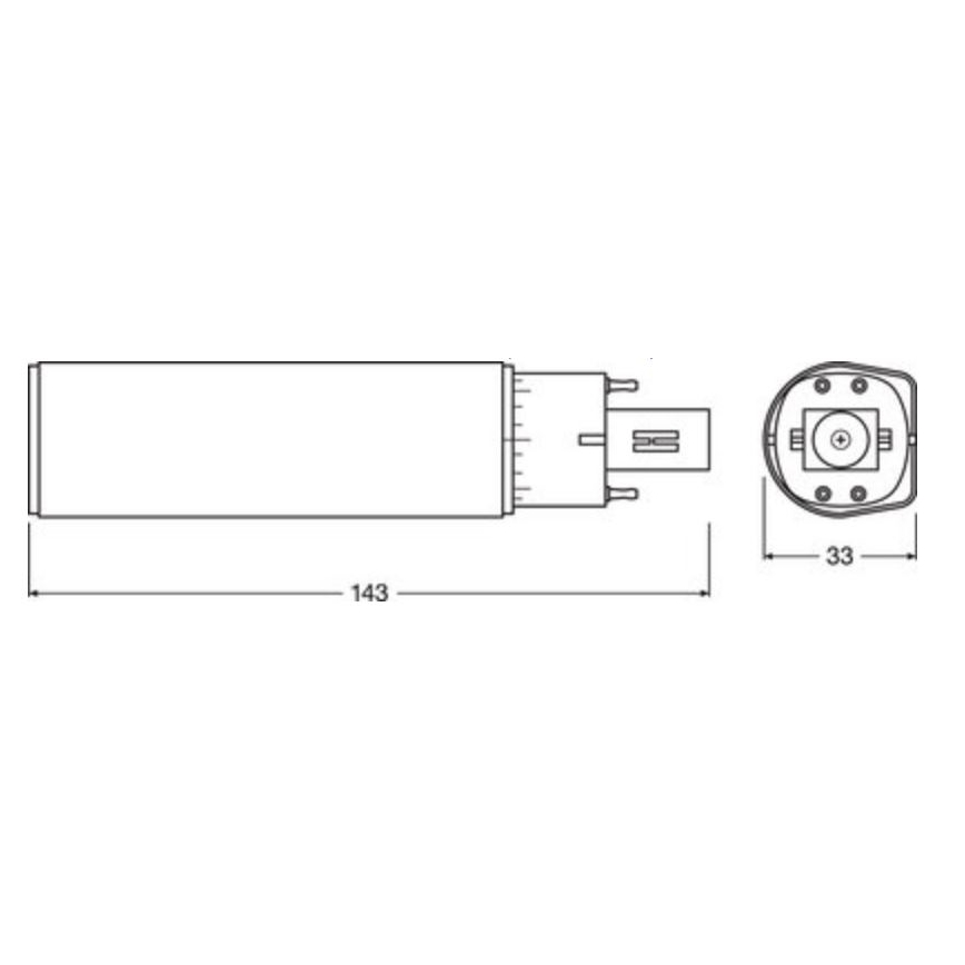 Lâmpada LED G24q-1/6W/230V 3000K - Osram