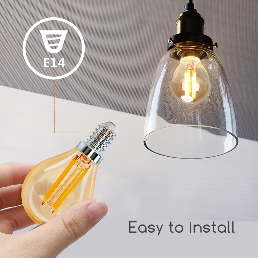 Lâmpada LED G45 E14/4W/230V 2200K - Aigostar