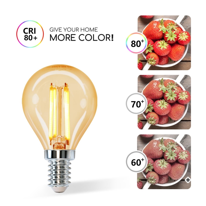 Lâmpada LED G45 E14/4W/230V 2200K - Aigostar