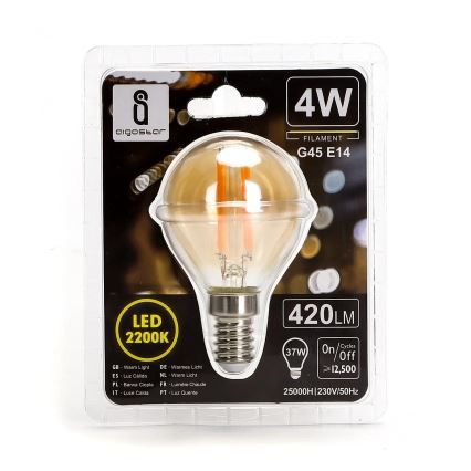 Lâmpada LED G45 E14/4W/230V 2200K - Aigostar