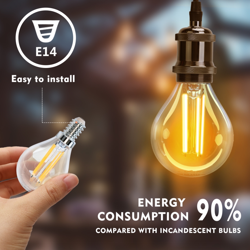 Lâmpada LED G45 E14/4W/230V 2700K - Aigostar