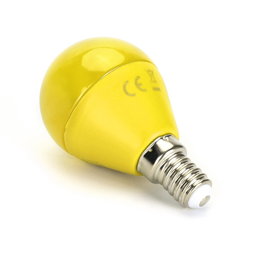 Lâmpada LED G45 E14/4W/230V amarela - Aigostar