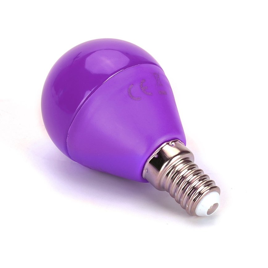 Lâmpada LED G45 E14/4W/230V roxa - Aigostar