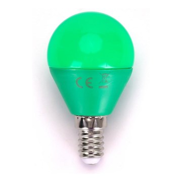 Lâmpada LED G45 E14/4W/230V verde - Aigostar