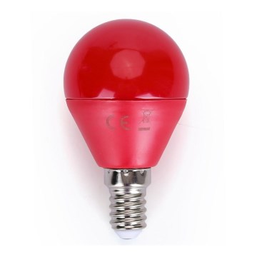 Lâmpada LED G45 E14/4W/230V vermelha - Aigostar