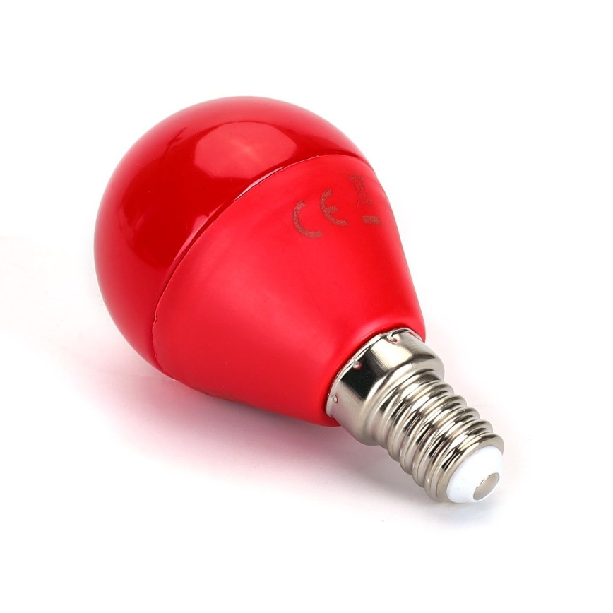 Lâmpada LED G45 E14/4W/230V vermelha - Aigostar