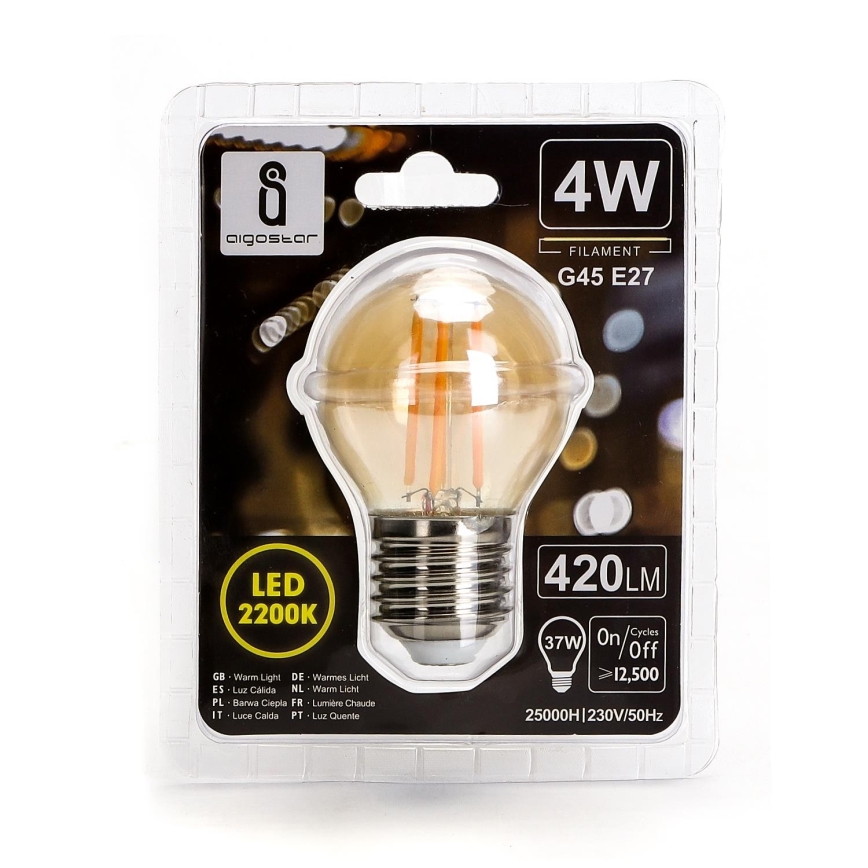 Lampada LED G45 E27/4W/230V 2200K - Aigostar